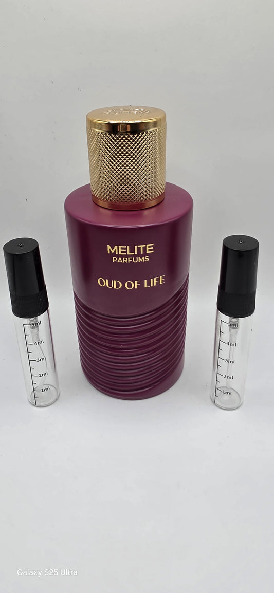 Melite parfums oud of Life samples