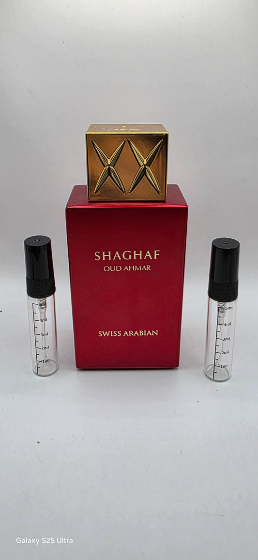 Swiss Arabian oud ahmar samples