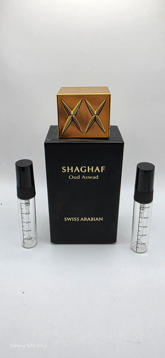 Swiss Arabian Shaghaf  oud aswad samples